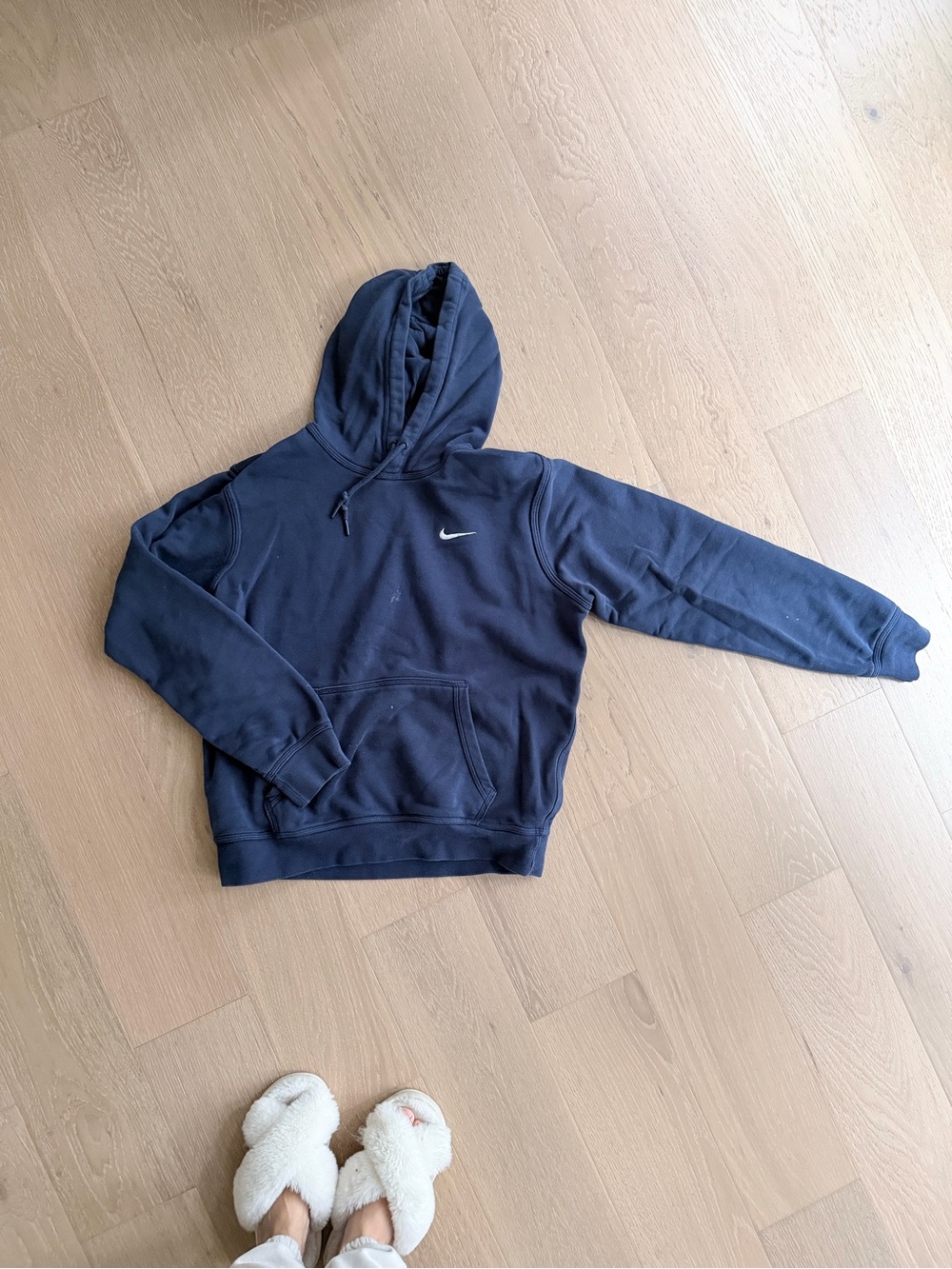 Nike Dark Blue Men's Pullover Hoodie with Swoosh